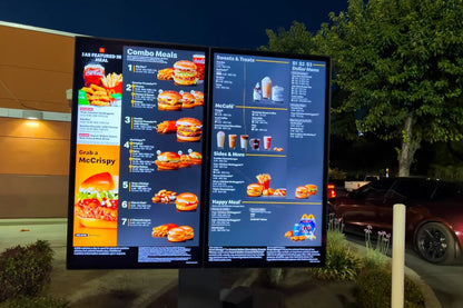 Digital Menu Board Display Screen | Wall Mounted Digital Advertising Display Screen