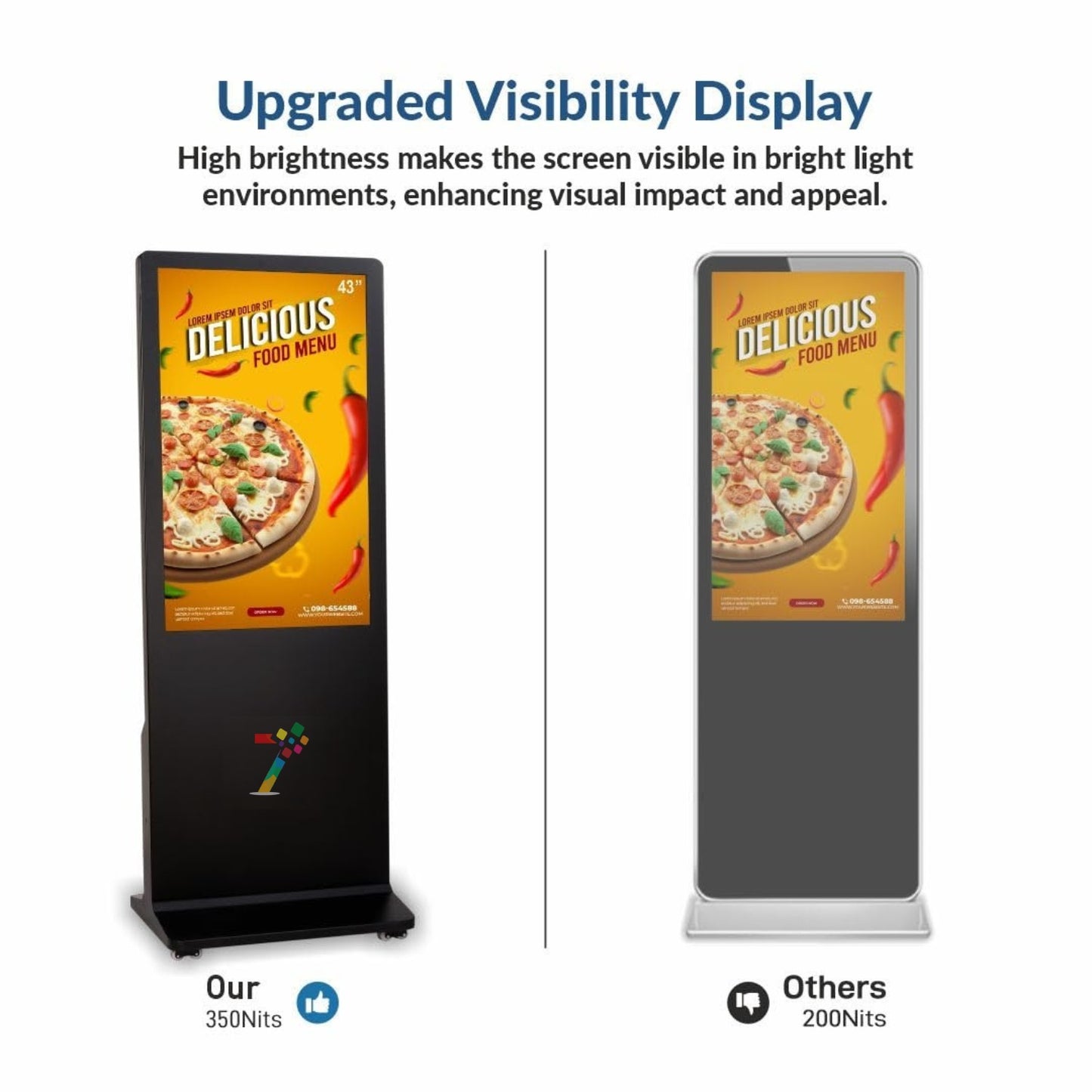 Commercial Digital Advertising Display Screen | LED Digital Signage Standee Display