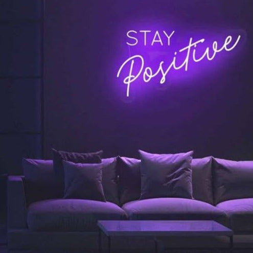 stay positive neon sign board customised purple neon light signs motivational wall decor custom neon sign