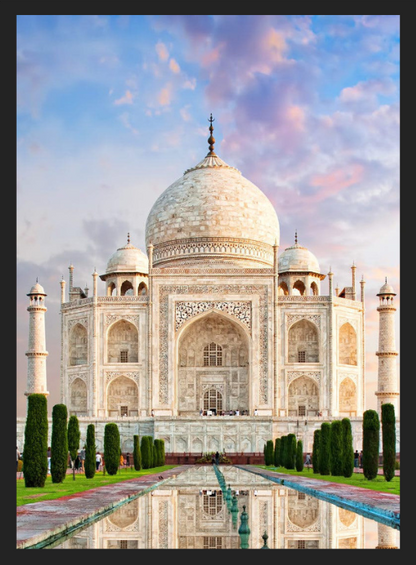 taj mahal canvas painting frame wall decor for living room monument wall art india
