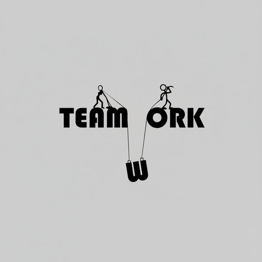 Teamwork acrylic wall sign creative team work typography 3D wall decor office interior
