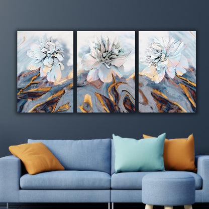 Canvas Painting Flower Multiple Frame Living Room Wall Decoration