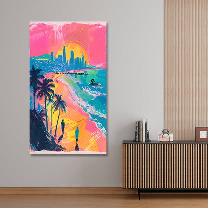 tropical beach sunset canvas painting frame coastal landscape painting on canvas wall decor