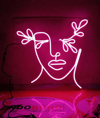 Beauty Girl Face Neon Sign Light