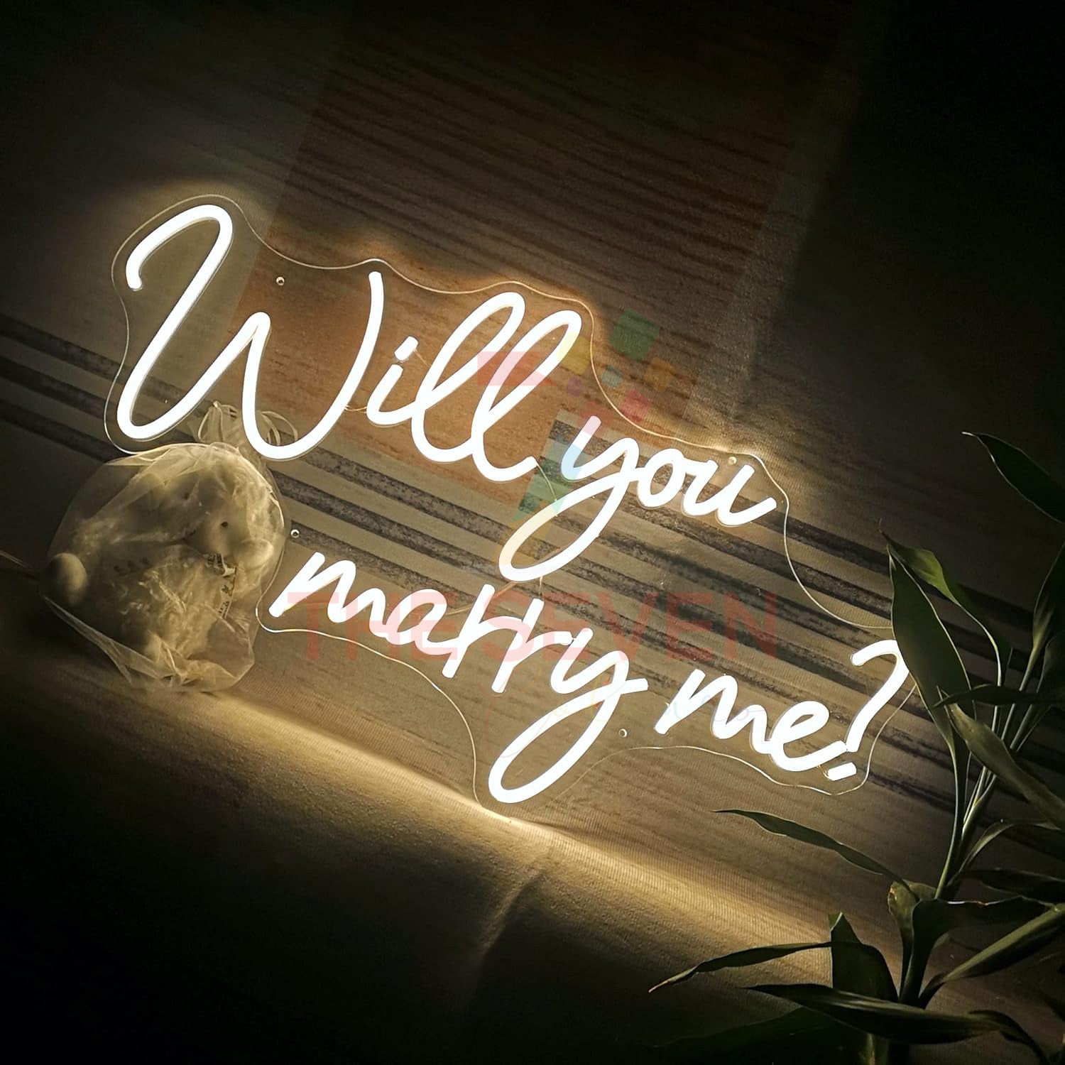 Will You Marry Me Neon Sign Board LED Proposal Neon Light Decor
