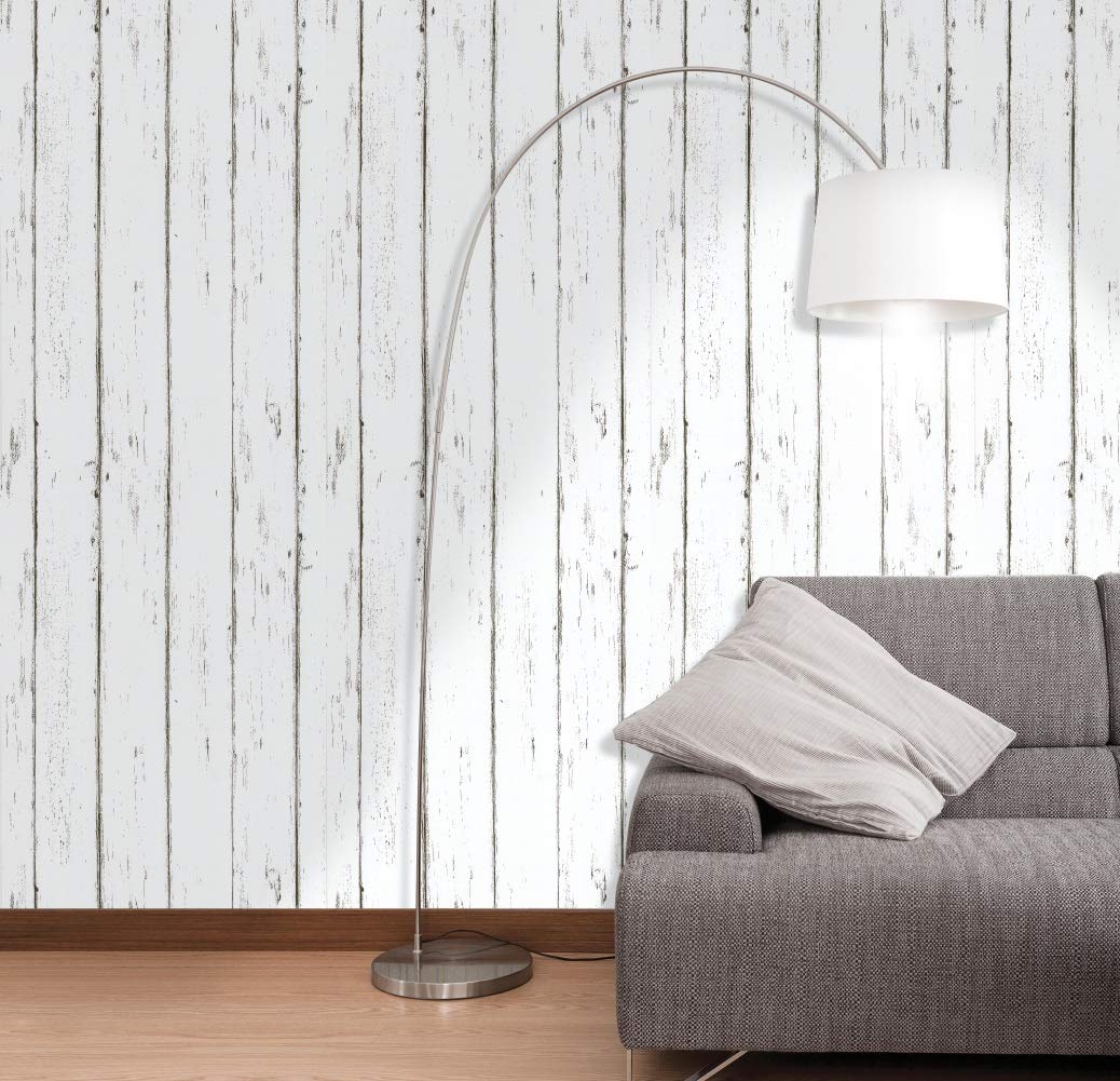Peel and Stick Wallpaper, Self Adhesive DIY Wall Sticker for Bedroom Hall Living Room Kitchen Home & Office, PVC Coated & Waterproof Surface Scratch Resistant – 45 x 300cm wooden paneled wall.