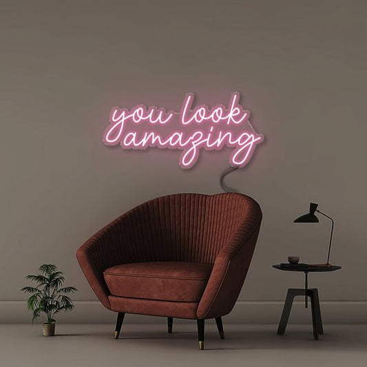 You look amazing neon sign board pink neon light aesthetic wall decor